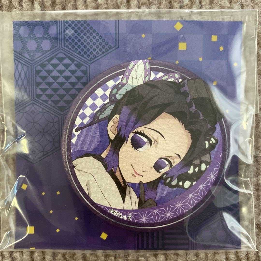 胡蝶しのぶ 和風缶バッジ アニメ「鬼滅の刃」 - 胡蝶しのぶ 場面写3WAY缶